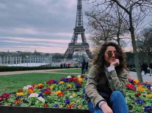 Francesca Bruni ‘22 from civil engineering studying abroad on the French Riviera