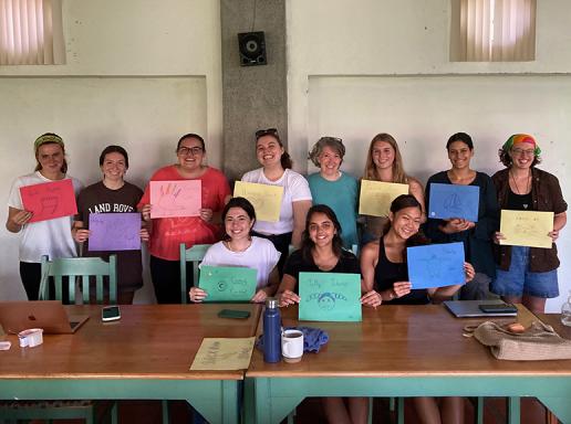 Sarah Goff with students enrolled in the study abroad in Costa Rica program spring 2023