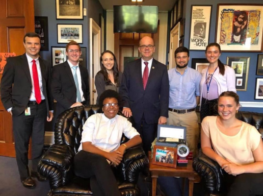Public Policy students with Congressman Jim McGovern.